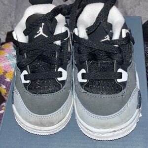 Jordan Kids' Retro Black and Gray Air Shoe